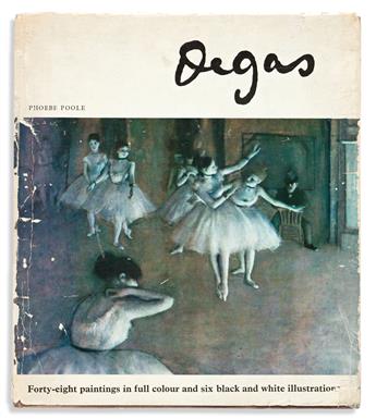 BLUNT, ANTHONY. Phoebe Pool. Degas. Signed, A.F. Blunt, on the front free endpaper.